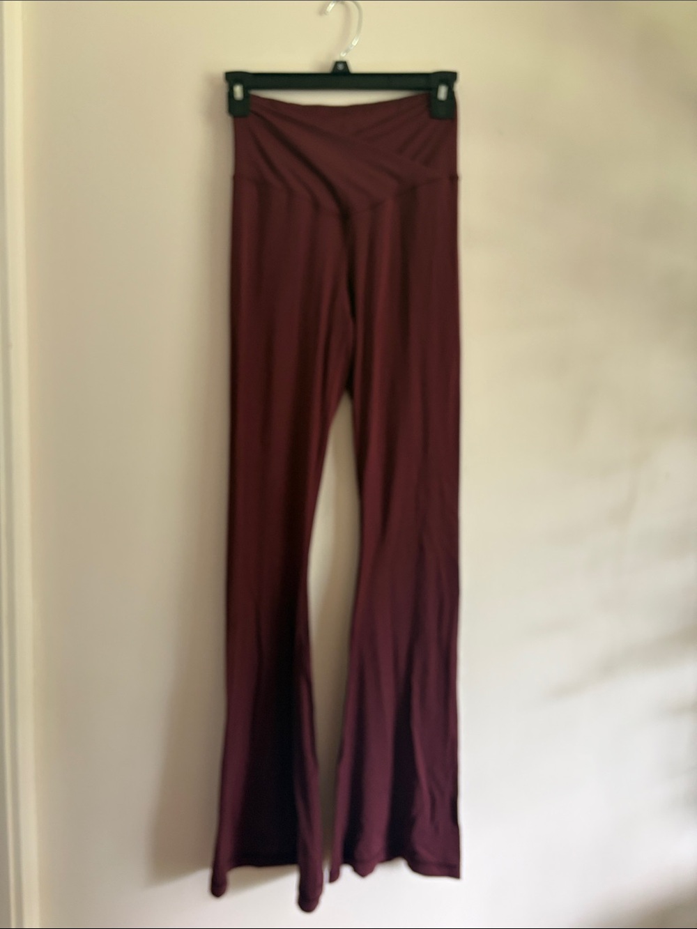 Aerie Offline Wide-Leg High-Waist Pants in Burgundy